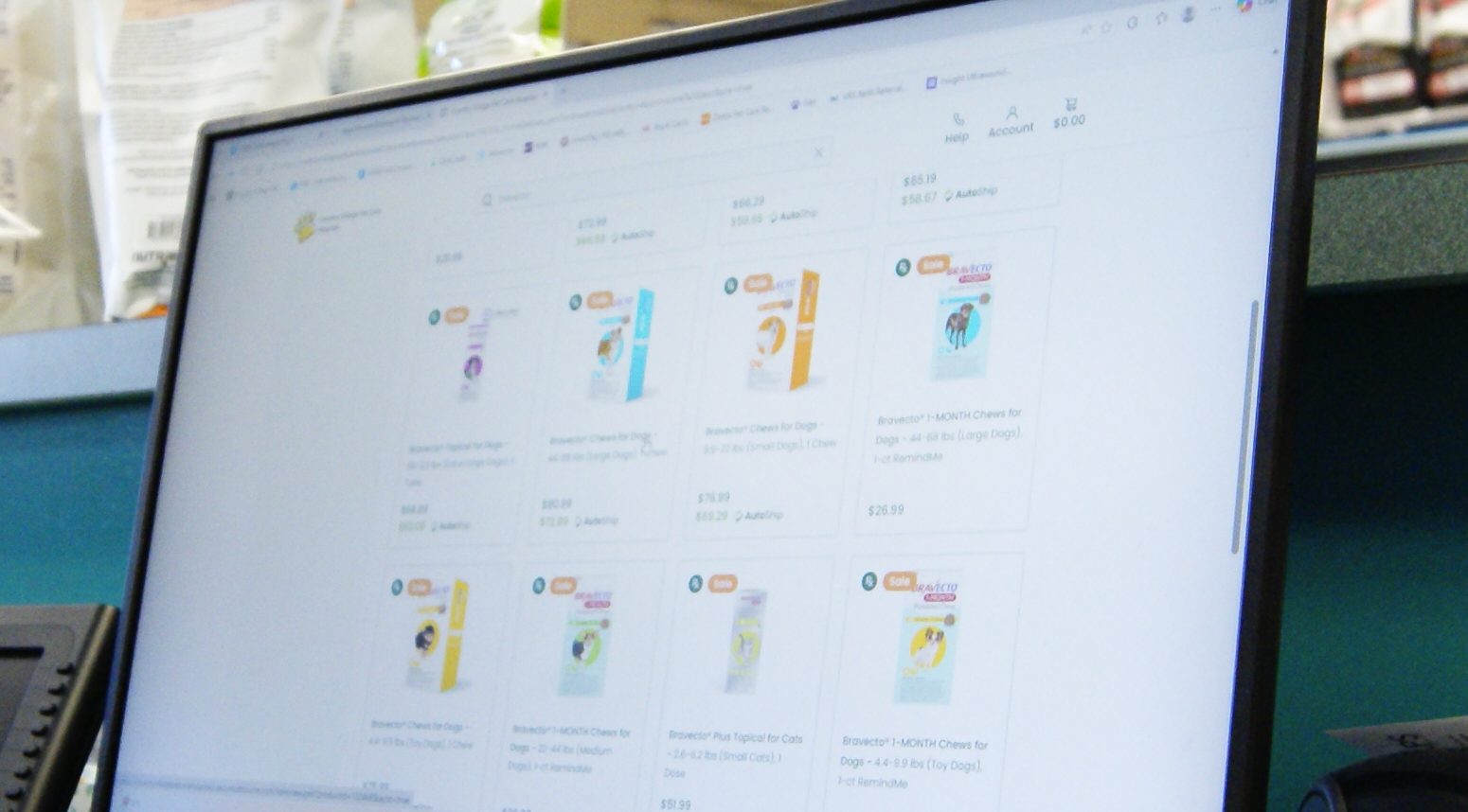 Online store page